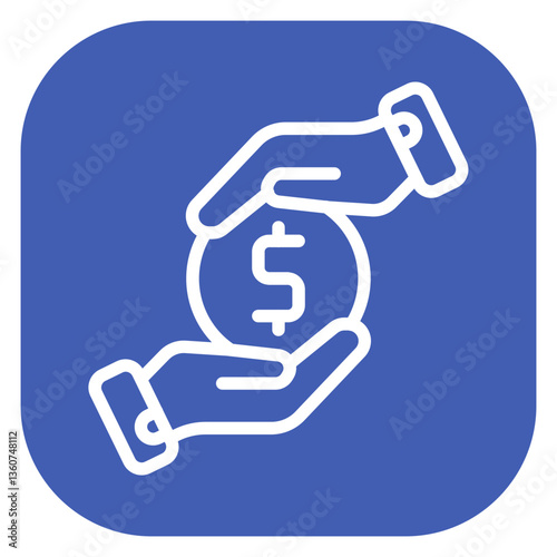 Line Art Political Corruption Rounded Square Icon