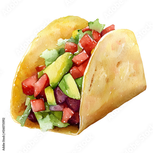 Delicious Vegetarian Pita Pocket Sandwich with Tomatoes and Lettuce isolated on transparent
