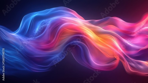 Wallpaper Mural Colorful Abstract Fluid Waves Creating Ethereal Digital Design Torontodigital.ca