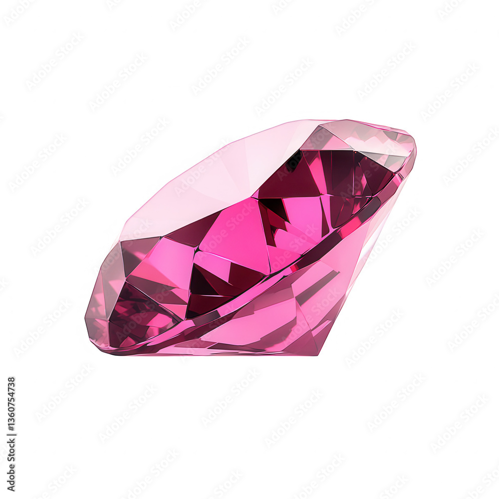 a vibrant pink diamond showcasing its multifaceted surface reflecting light in a striking manner often symbolizing luxury beauty and rarity