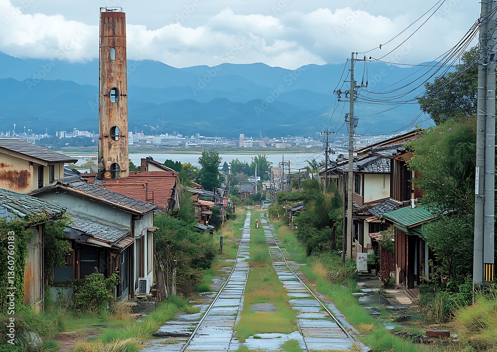 Abandoned Japanese Village Road. Abandoned Japanese Village Road.