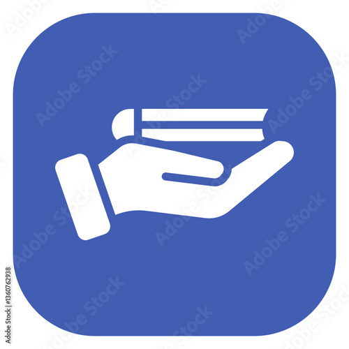 Filled Glyph Courtroom Oath Rounded Square Icon