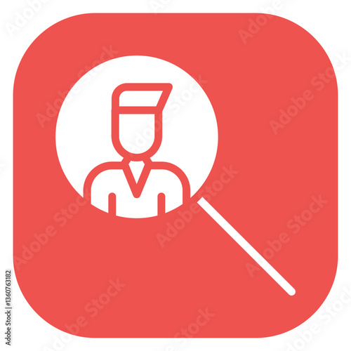 Filled Glyph Identity Verification Rounded Square Icon