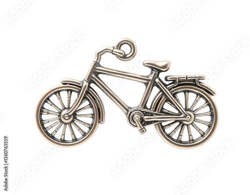 Vintage Silver Bicycle Illustration
