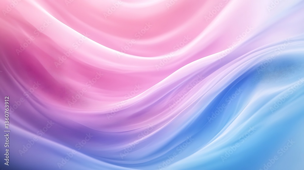 Light and smooth abstract ribbon waves aesthetic design image
