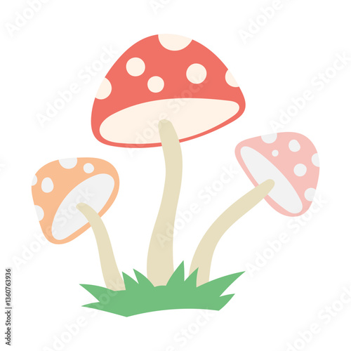 Cartoon Mushrooms illustration