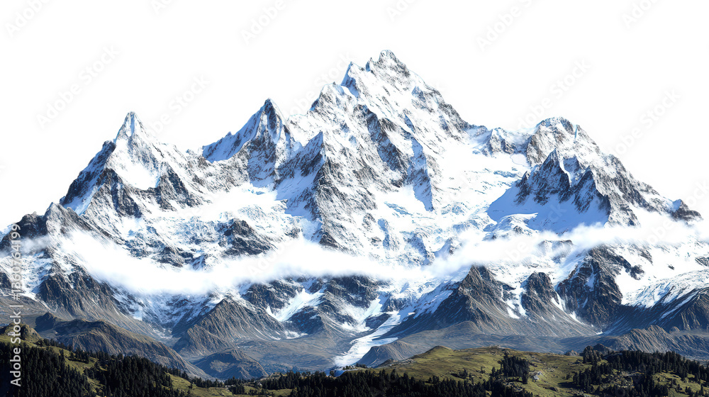 Naklejka premium swiss alps landscape