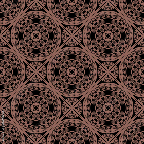 Pattern with crochet granny square wallpaper handmade decorative art design print