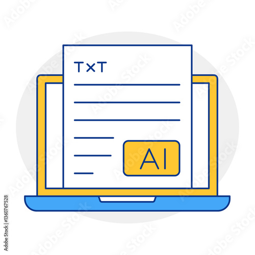 Smart Typography Icon, AI Text Generation, Artificial Intelligence Writing, ChatGPT Symbol, AI Content Creation, Language Model Design, NLP Technology 