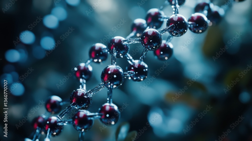 A realistic rendering of DNA structure dissolving into microscopic molecular elements. A realistic rendering of DNA structure dissolving into microscopic molecular elements.