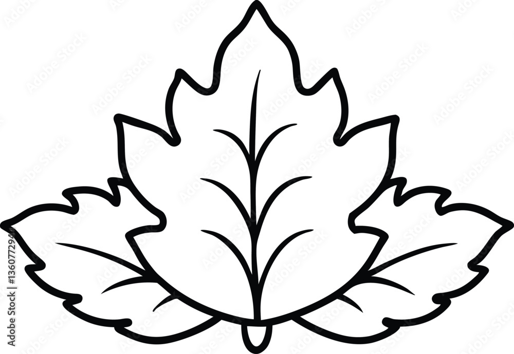 Naklejka premium autumn leaf vector icon.eps