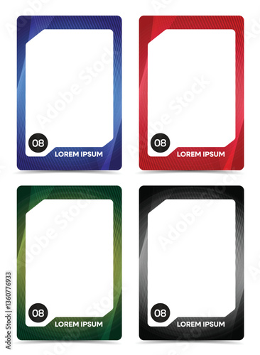sport card picture frame border template