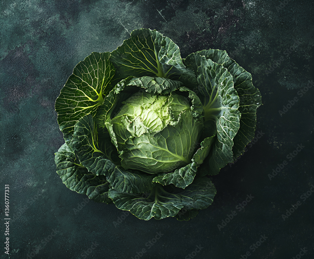 Fototapeta premium Raw Green Organic Napa Cabbage