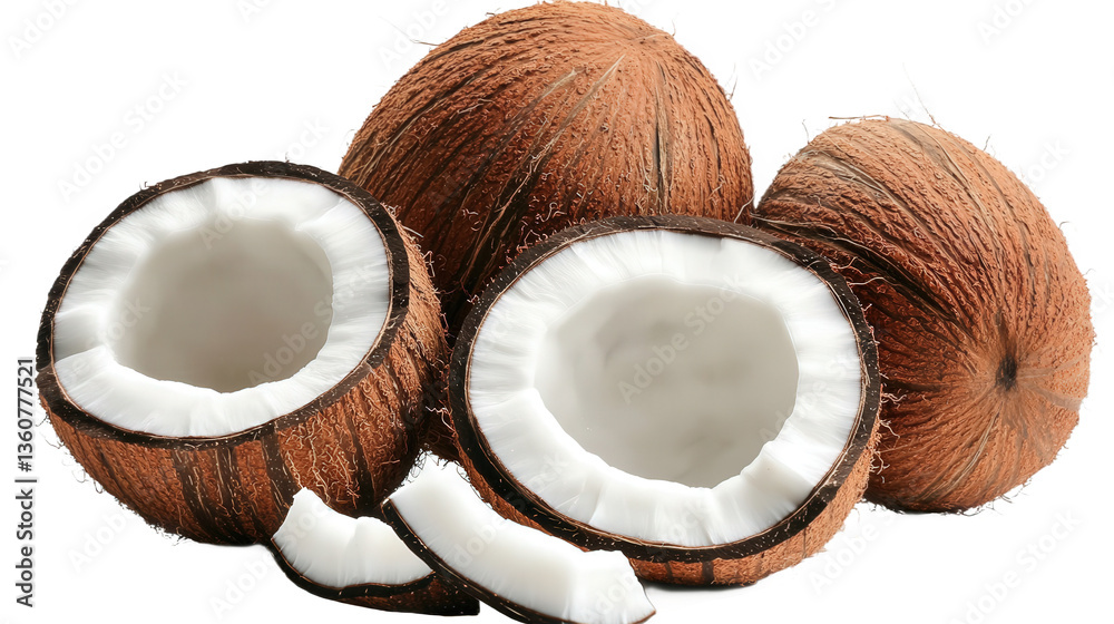 coconut on white background coconut on white background