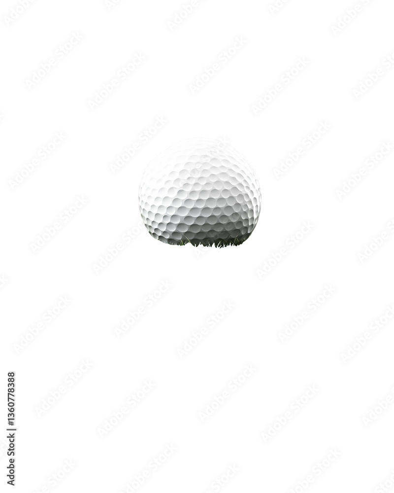 Fototapeta premium White Golf Ball on Transparent Background, PNG