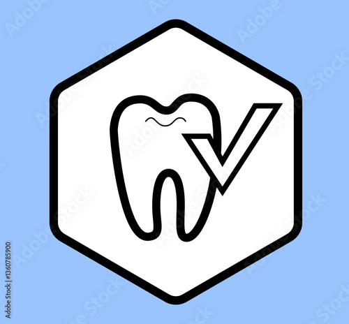 Tooth icon with check mark....