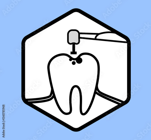 Tooth icon with dental inst...