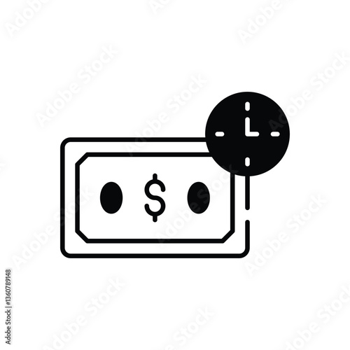 Pay Later Vector icon