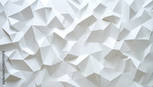 Abstract White Polygonal Texture. (1)