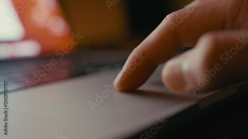 Working on a laptop