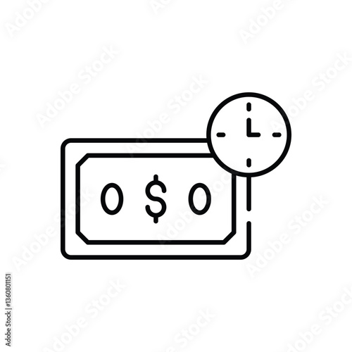 Pay Later Vector icon
