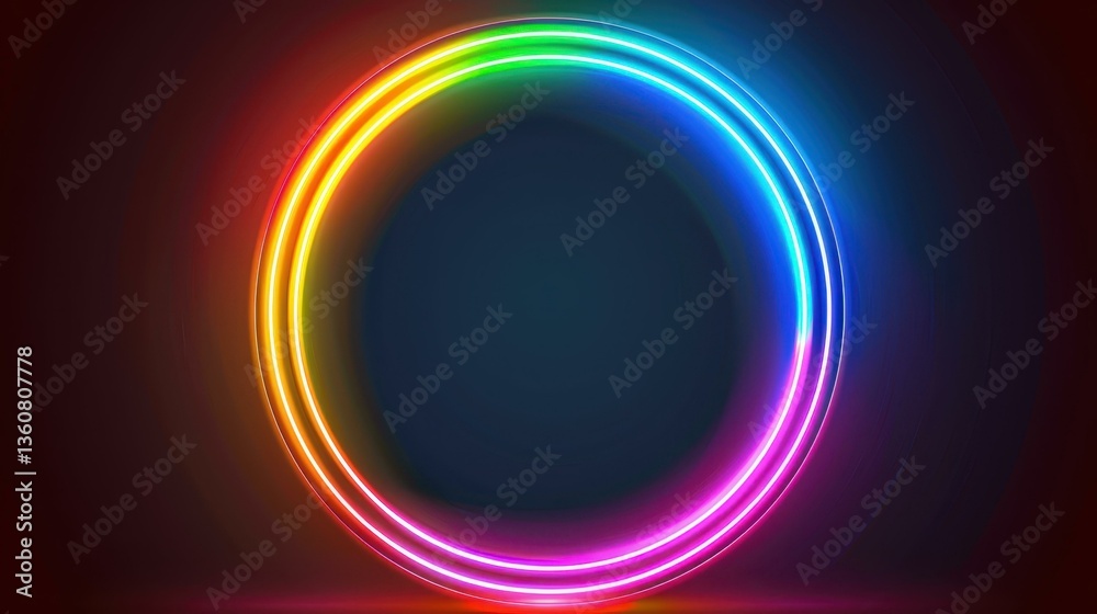 A vivid neon circle design with a glowing effect, perfect for bright advertising and eyecatching banners. A vivid neon circle design with a glowing effect, perfect for bright advertising and eyecatching banners.