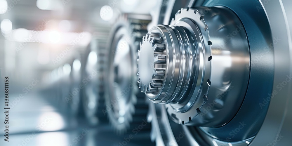 A modern ad showcasing a single cogwheel, symbolizing precision and innovation in the industrial machinery realm. A modern ad showcasing a single cogwheel, symbolizing precision and innovation in the industrial machinery realm.