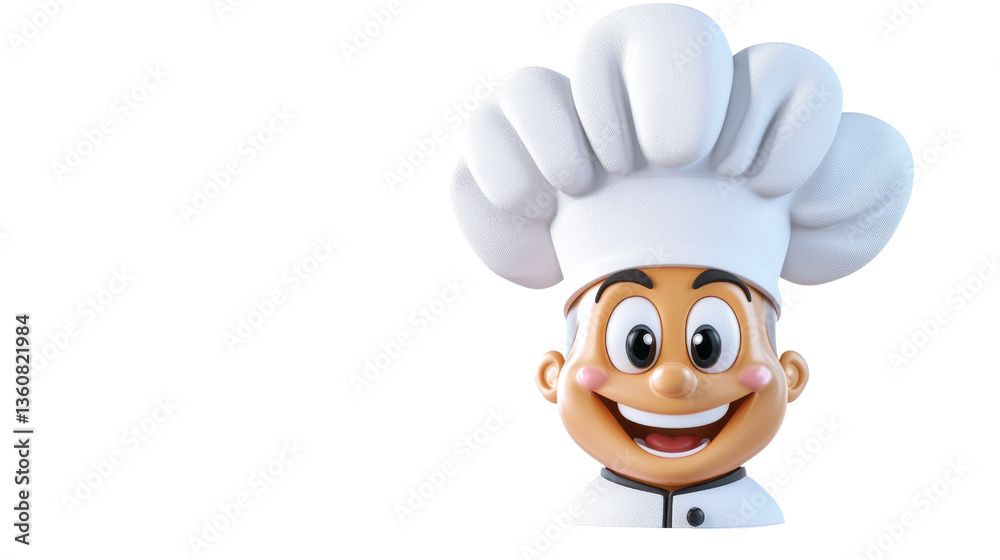 Friendly and enthusiastic cartoon chef character wearing a chef s hat and uniform with a warm and inviting expression on their face Friendly and enthusiastic cartoon chef character wearing a chef s hat and uniform with a warm and inviting expression on their face
