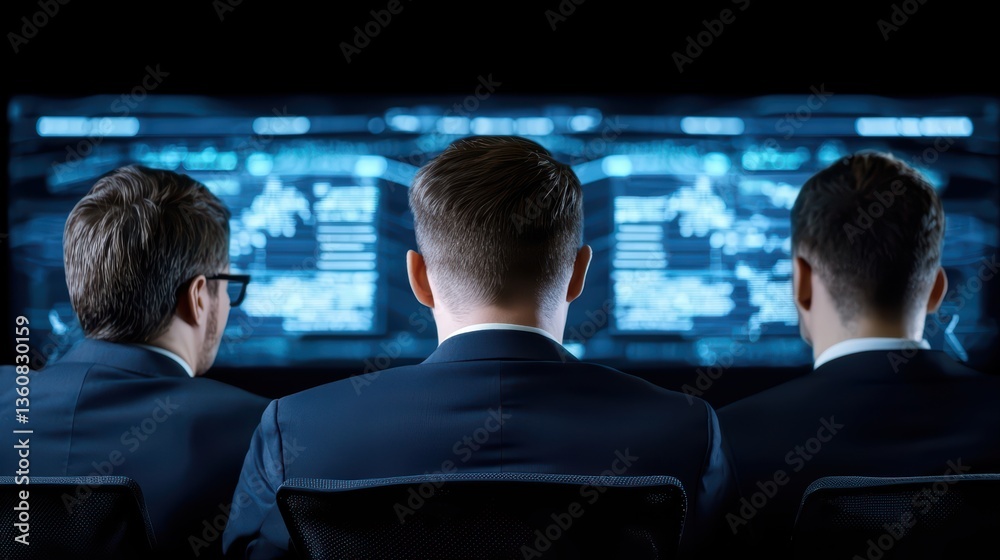 Business professionals analyzing data on screen Business professionals analyzing data on screen