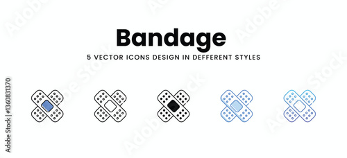 Bandage  vector icons set stock illustration