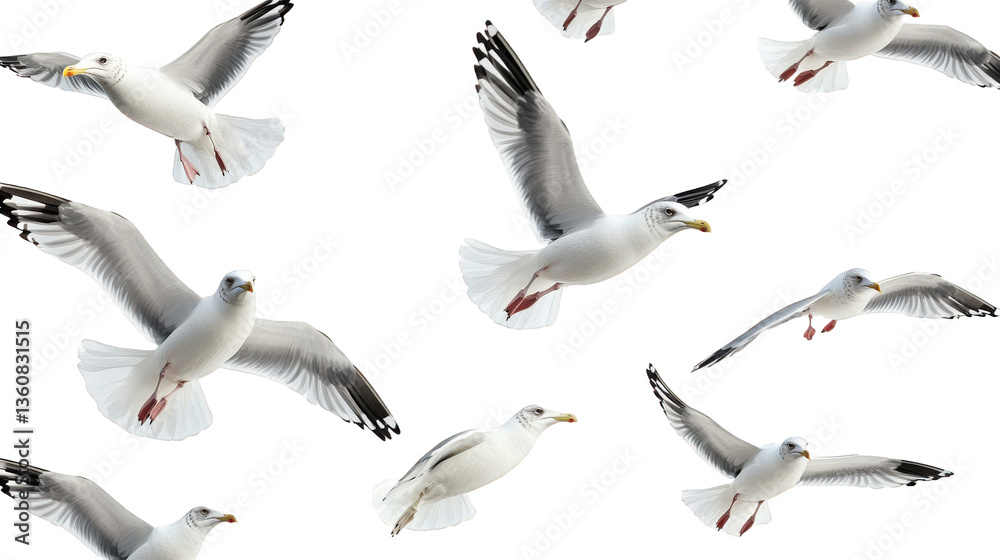 Fototapeta premium set of seagulls