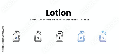 Lotion  vector icons set stock illustration