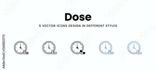 Dose vector icons set stock illustration