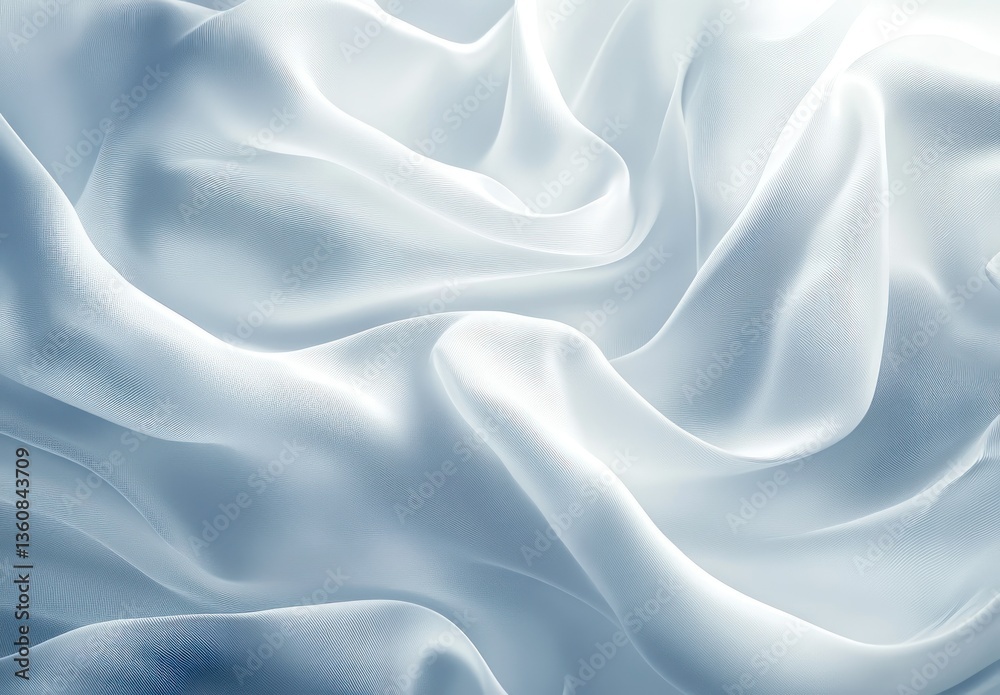 Obraz premium Soft Blue Silk Drape Texture.