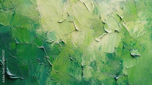 Abstract green textured background with layered paint strokes, ideal for artistic and design projects