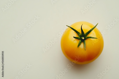 Juicy yellow tomato isolated on white background