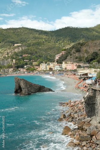 view of the coast of Monterosso al Mare, Italy
