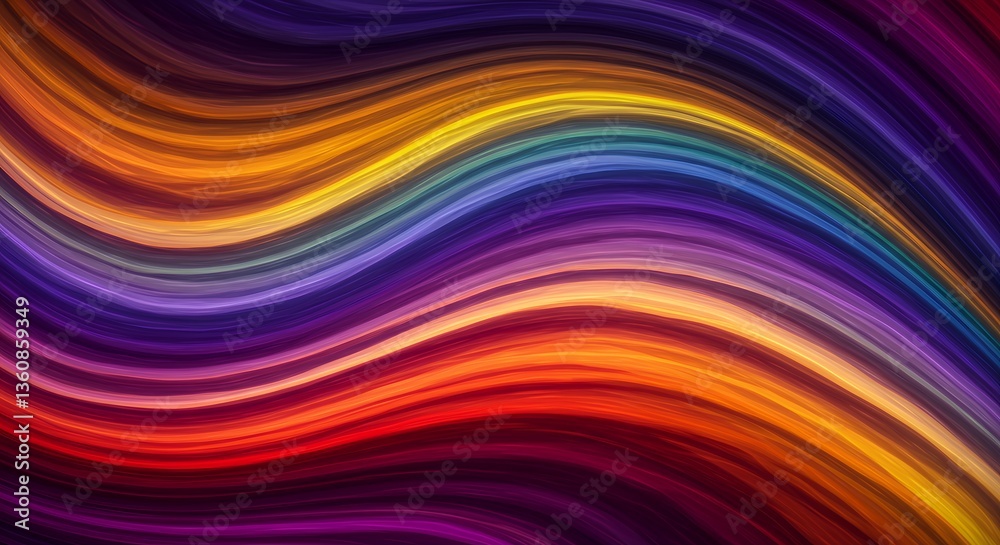 Abstract Wavy Lines with Colorful Light Streaks Background Art Abstract Wavy Lines with Colorful Light Streaks Background Art