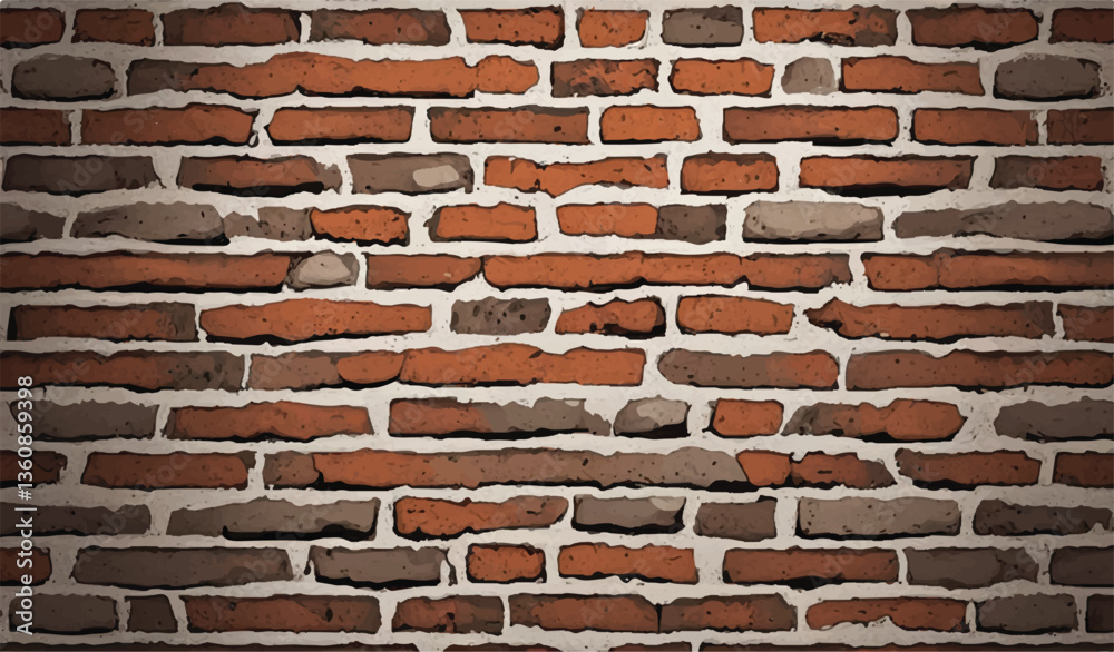 Brick wall background. Realistic brick wall vector illustration with detailed texture. Seamless brick wall.
Brick wall background. Realistic brick wall vector illustration with detailed texture. Seamless brick wall.