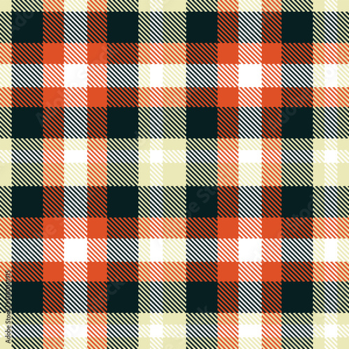 Modern Pale Beige Seamless Tartan Textile Design Variant 331