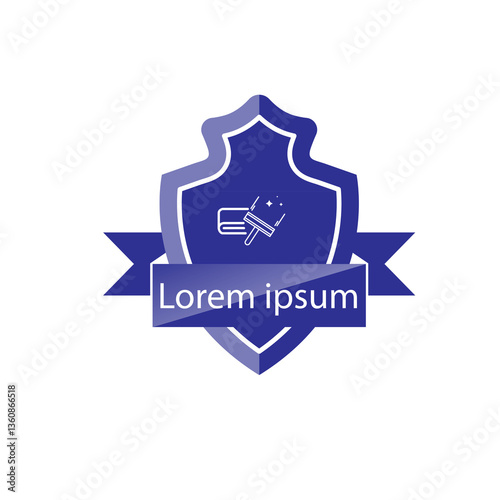 ultra clean symbol logo for business cleaning service