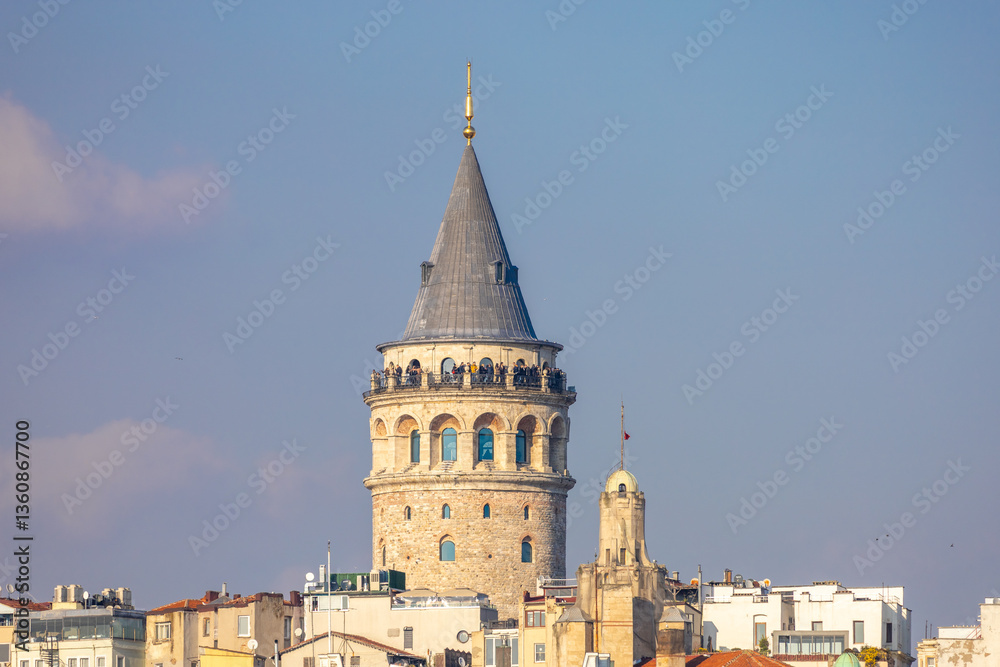 Fototapeta premium Historic Galata Tower in Istanbul Skyline