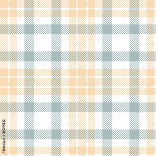 Modern Seamless Tartan in Soft White tones Textile Design Variant 2327