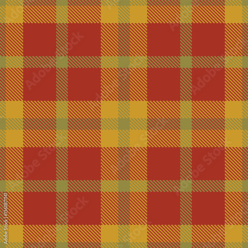 Modern Seamless Tartan in Bright Drab tones Textile Design