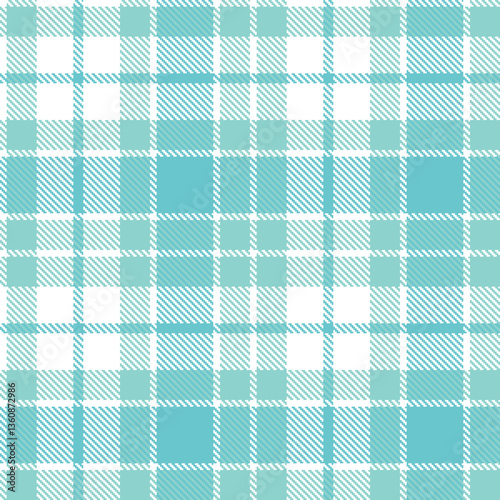 Modern Seamless Tartan in Rich White tones Textile Design Variant 2380