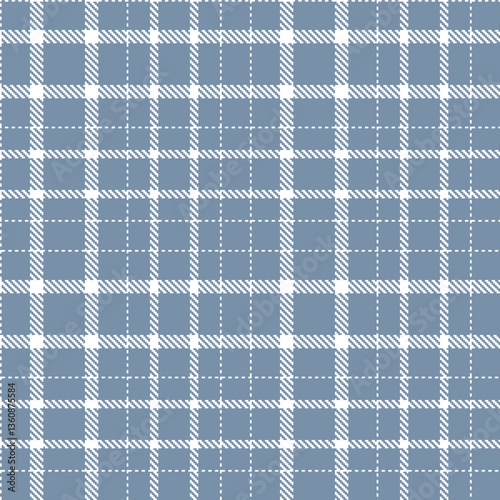 Modern Seamless Tartan in Bright White tones Textile Design Variant 2444