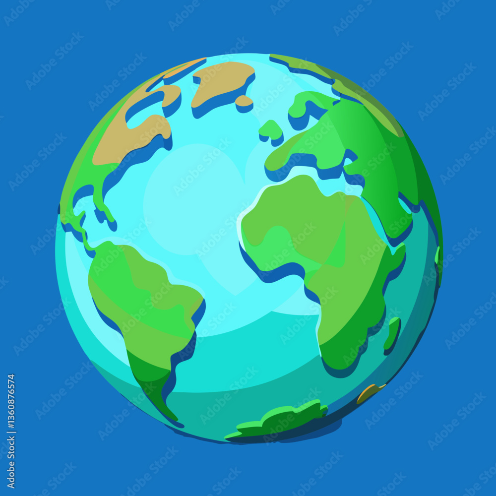 Obraz premium earth globe on white background