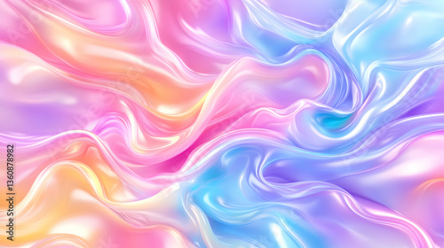 Fototapeta Naklejka Na Ścianę i Meble -  Pastel Swirls Abstract Fluid Art Background