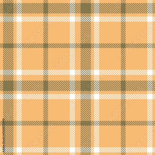 Modern Light Apricot Seamless Tartan Textile Design Variant 2523