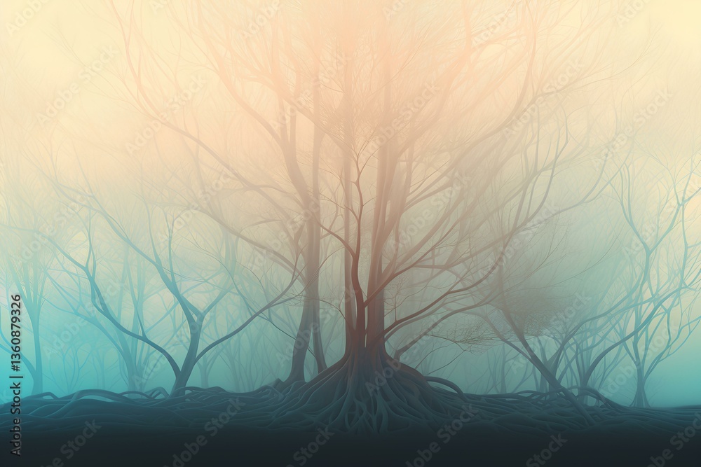 Obraz premium sunset in the forest